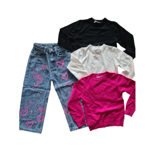 Jeans hart blauw met verstelbare tailleband