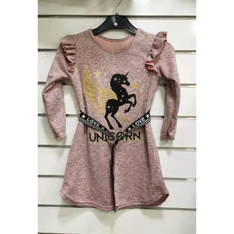 Trendy meisjes jurkje Rose met applicatie