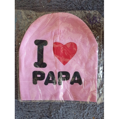 Baby mutsje rose i love papa