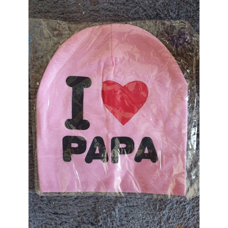 Baby mutsje rose i love papa