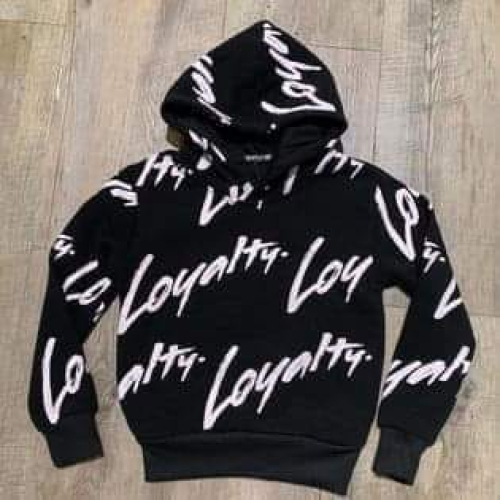 Stoere boy hoodie zwart/wit 