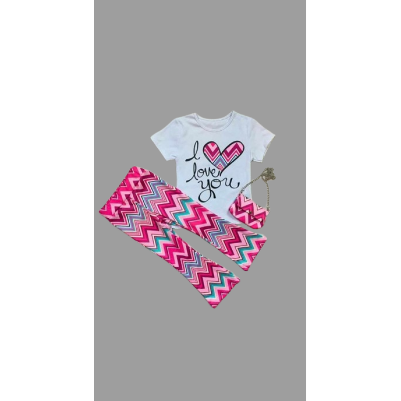 Setje Flared pants/T//Shirt gratis tasje