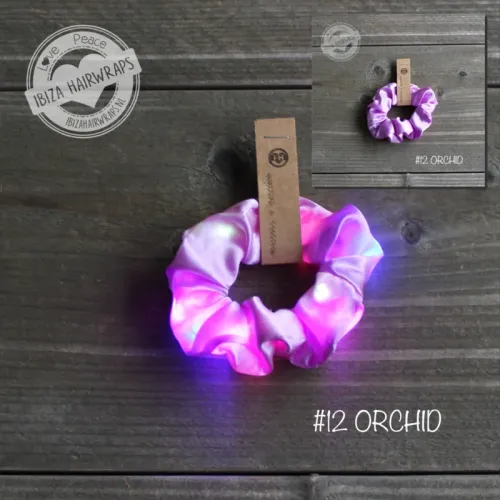 Scrunchies met LED lichtjes Orchid