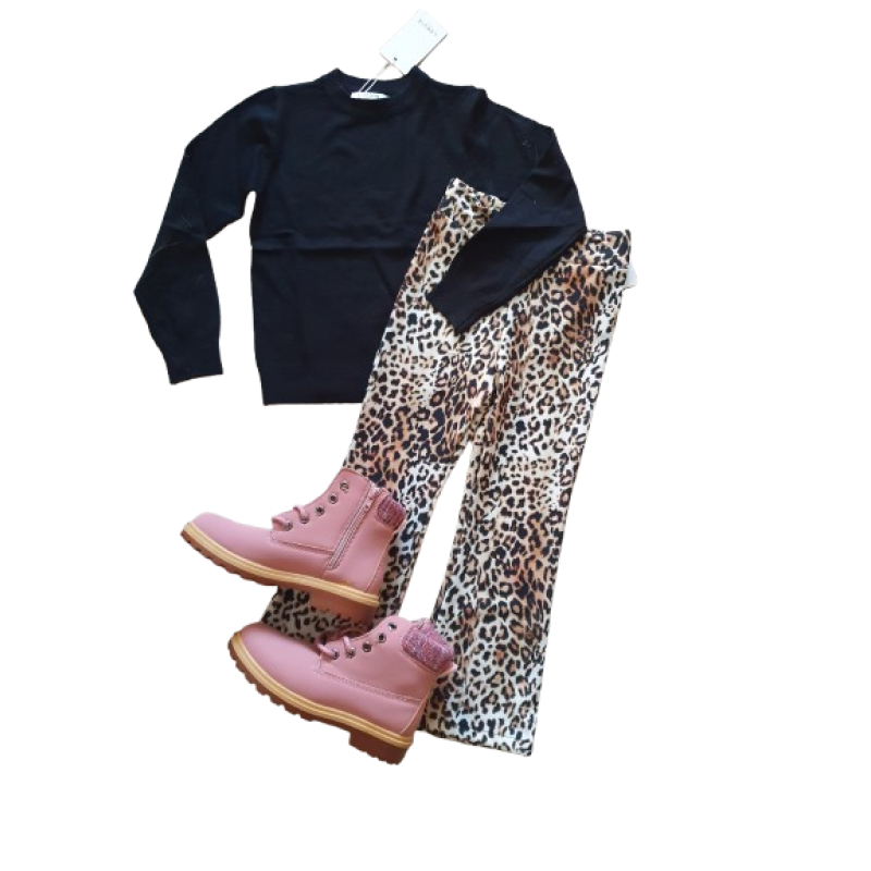 Panter print flared