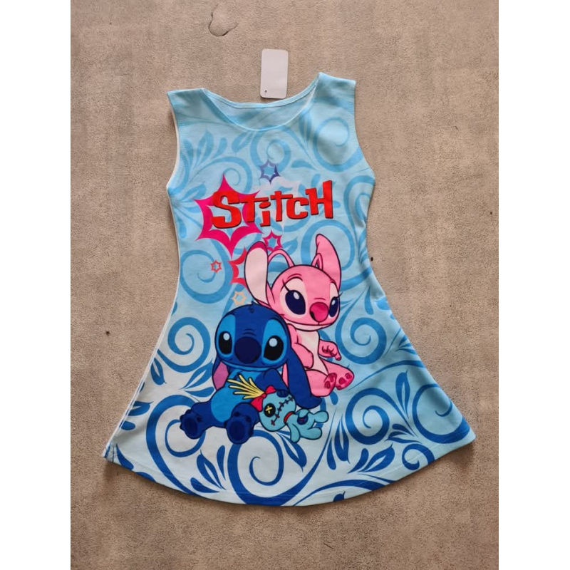 Stitch zomerjurkje blauw