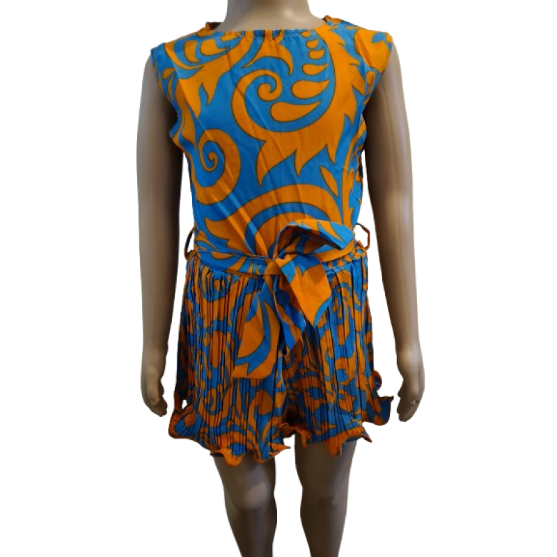 Blauw/Orange Jumpsuite 