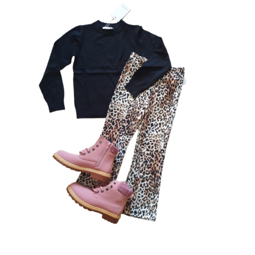 Panter print flared