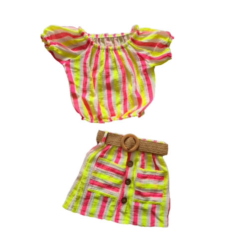 Sunny summer set, roze/geel