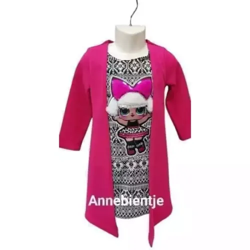 Leuk jurkje rose is 1 geheel