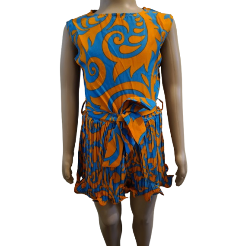Blauw/Orange Jumpsuite 