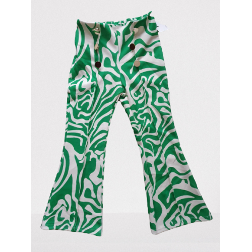 Zig zag flairtje met knopen GROEN Zig zag flairtje met knopen GROEN