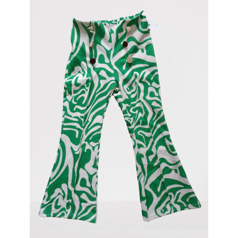 Zig zag flairtje met knopen GROEN