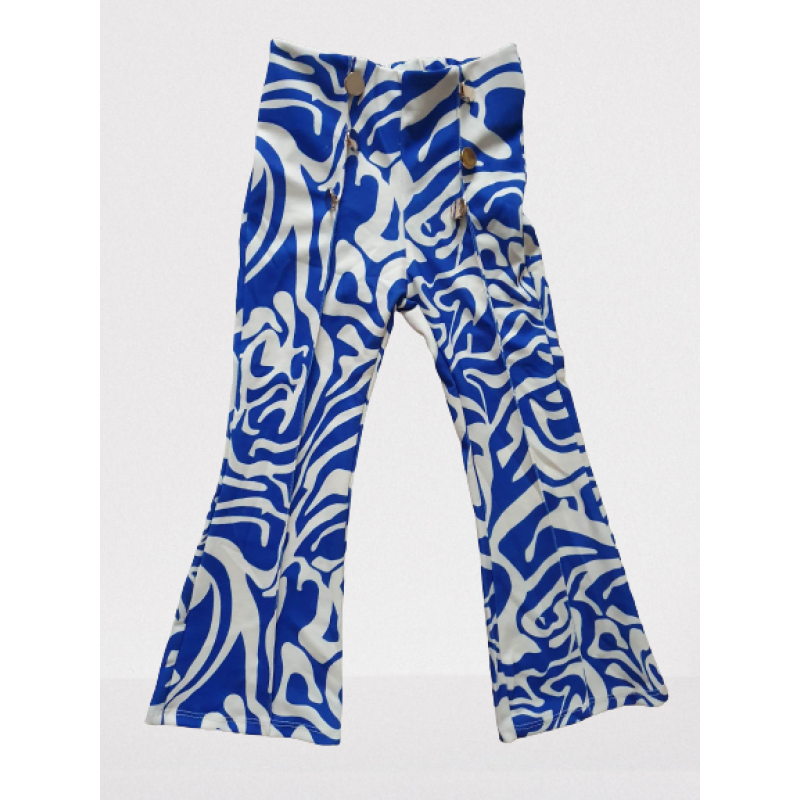 Zig zag flairtje met knopen blauw