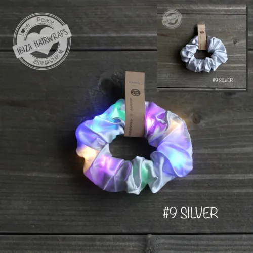 Scrunchies met LED lichtjes Zilver Scrunchies met LED lichtjes Zilver