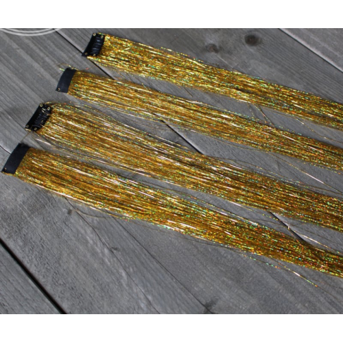 Clip-inn speld met glittertinsels goud Clip-inn speld met glittertinsels goud