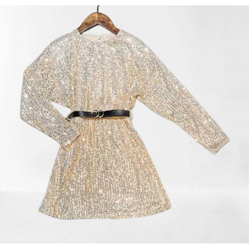 Christmas musthave GOUD kleur jurkje