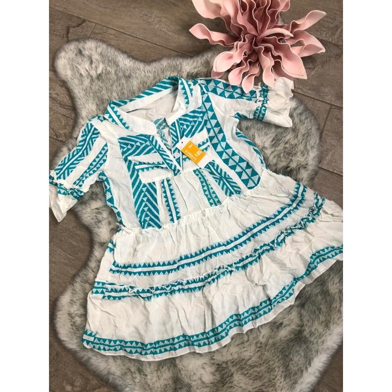 zomerjurkje Ibiza stijl kleur licht mint 