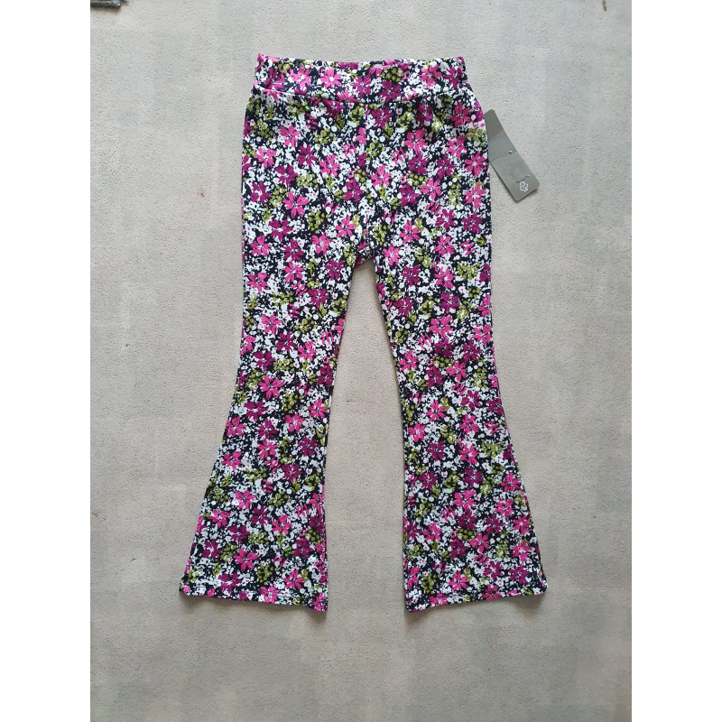 Around the world flower pants(fuchsia)