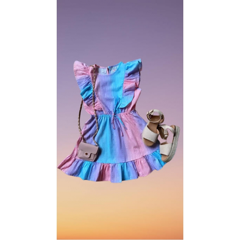 jurkje met ruffle mouwen