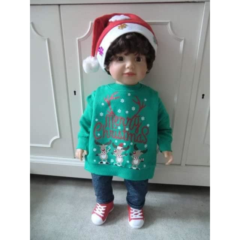 Kersttrui BABY Merry Chrismus Groen