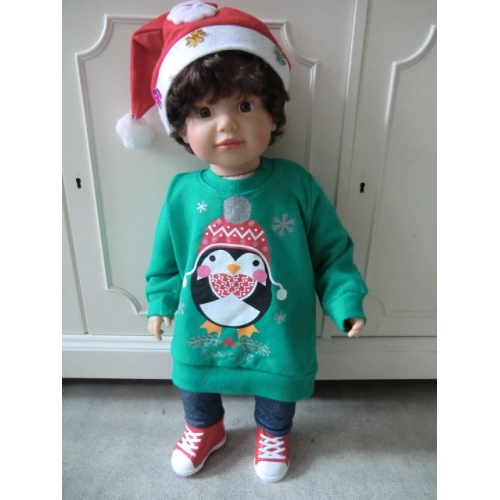 Kersttrui BABY PINQUIN Groen